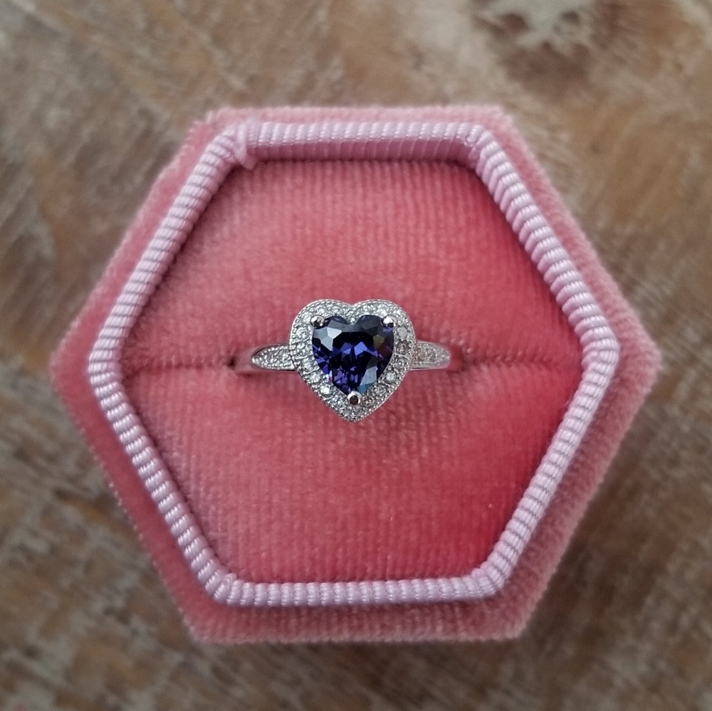 Tanzanite Sweetheart Sterling Ring
